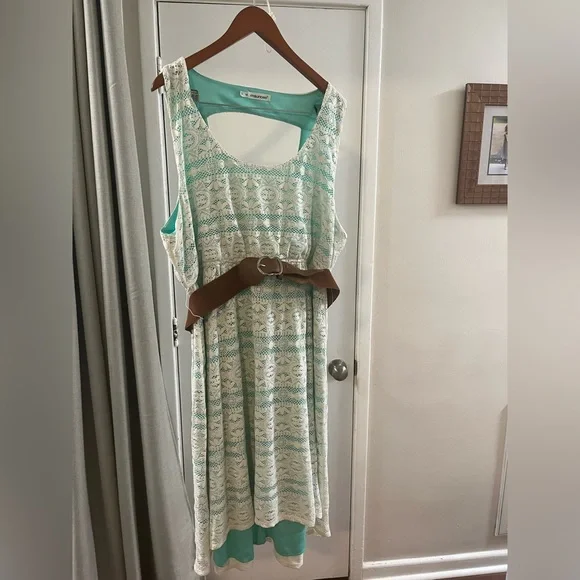 white christmas dresses Mint Green Floral Patchwork Maxi Dress - Casual Dresses main image 1